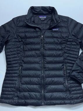 Patagonia Nano Puff Jacket Womens Size Large Goose Down Puffer Black READ
